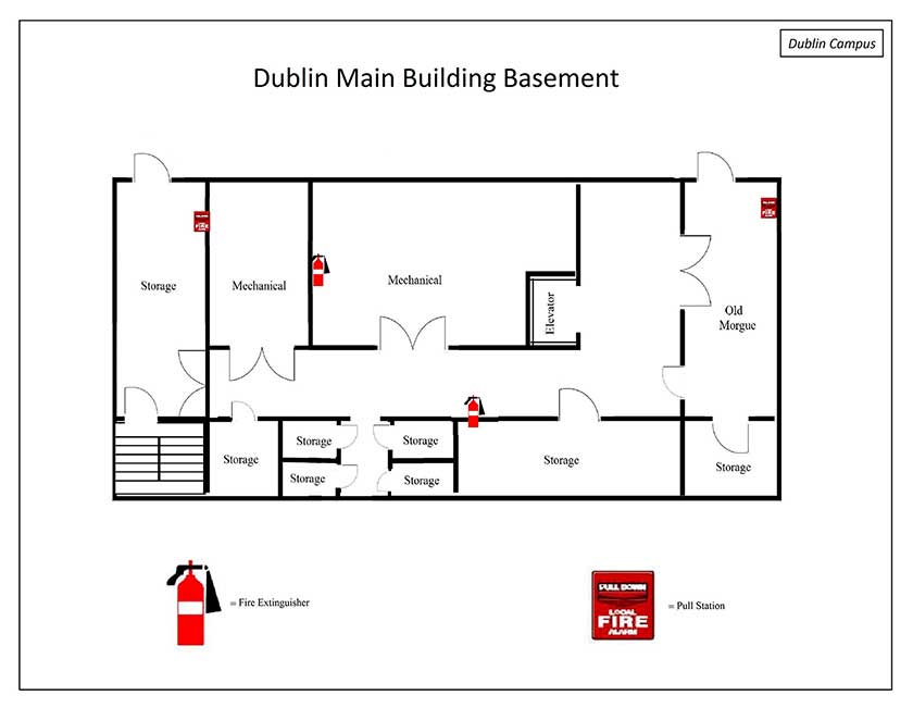 Dublin Main Basement Safety Diagram